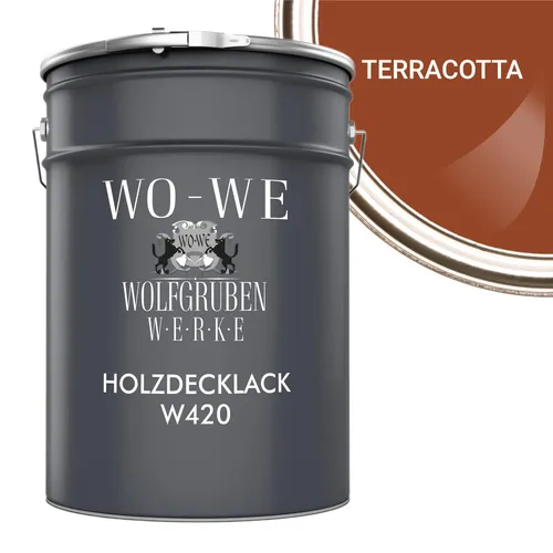 WO-WE Holzfarbe Terracotta - 5L Wetterschutzfarbe für Innen & Außen - Hochwertige Holzschutzfarbe in Terracotta für Innen- und Außenanwendungen. Bietet hohe Deckkraft, schnelle Trocknung und einfache Verarbeitung für langlebige Ergebnisse.