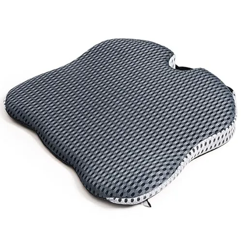 Omtofo Autositzkissen, KeilkissenAuto, Sitzkissen Auto Sitzkeilkissen für Auto Fahrersitz Sitzkissen für Auto, Bürostuhl, Bett, Rollstuhl, Memory Foam Autositzauflage (Grau)
