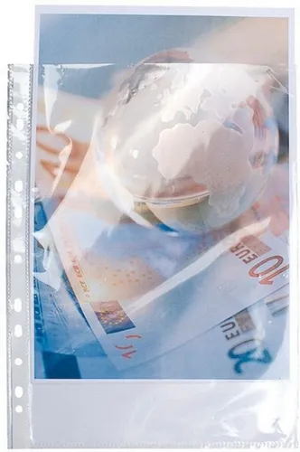 Exacompta 5900E Prospekthüllen - 10x Packung mit 100 Stück - Hüllen aus robustem PP 90μ, glatt und gelocht, ideal für die übersichtliche Präsentation von Dokumenten im DIN A4 Format.