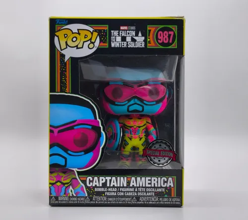 Funko Pop Captain America 987 Black Light  The Falcon and the Winter Soldier