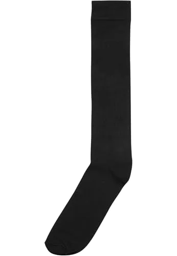 Urban Classics High Knee Socken 2er Pack – Unisex Kniestrümpfe in Schwarz, Dunkelgrau & Hellgrau, Größe 39–46