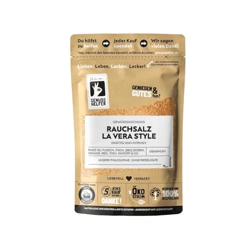 Bremer Gewürzhandel Rauchsalz La Vera Style, Rauchsalz mit intensivem Paprikageschmack, Salz mit geräucherter Paprika, 100g