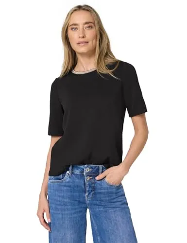 Damen T-Shirt mit Kontrastdetail