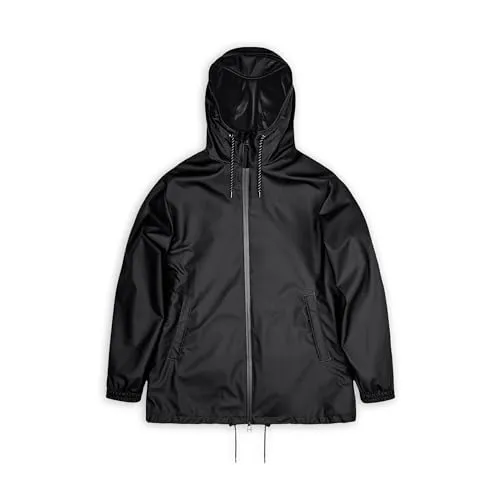 RAINS Unisex Storm Breaker Regenjacke, 01 Schwarz, M