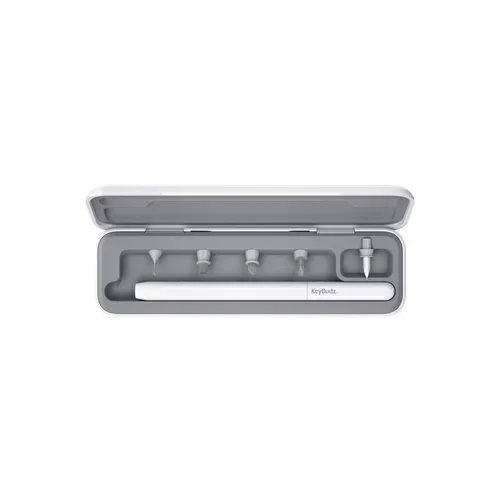 KeyBudz AirCare 2.0 - Patentiertes AirPods-Reinigungsset mit 5 austauschbaren Bürstenaufsätzen, maximiert Klangqualität und Gesprächsleistung, ideal für Apple-Geräte