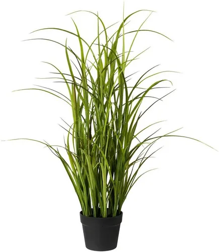 Creativ Green Kunstgras 97cm mit Übertopf - Hochwertiges Kunstgras in grün, ideal für dekorative Zwecke. Inklusive Übertopf und 2 Jahre Herstellergarantie. Perfekt für die Gestaltung von Innenräumen und Außenbereichen.