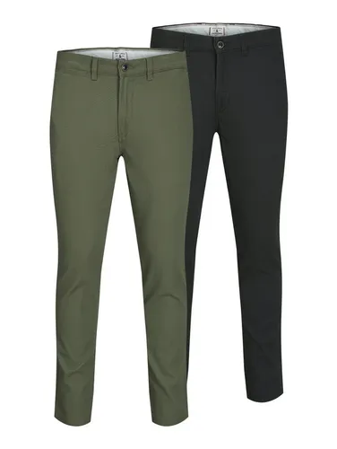 JACK & JONES Jjimarco Jjdave Akm 2 Pack, Herren Wanderhosen - Bequeme Low Rise Hosen mit schmaler Beinform, ideal für lässige Outfits und Outdoor-Aktivitäten, Stretchanteil sorgt für optimalen Tragekomfort.