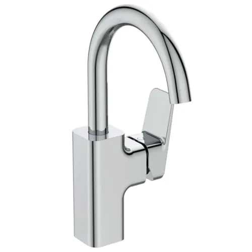 Ideal Standard BD234AA Ceraplan Waschtischarmatur - Touch-On-Wasserhahn für Badezimmerwaschbecken mit schwenkbarem Auslauf und Heißwassertemperaturbegrenzer für Sicherheit. Extrem langlebig und energieeffizient durch Mengenregler.