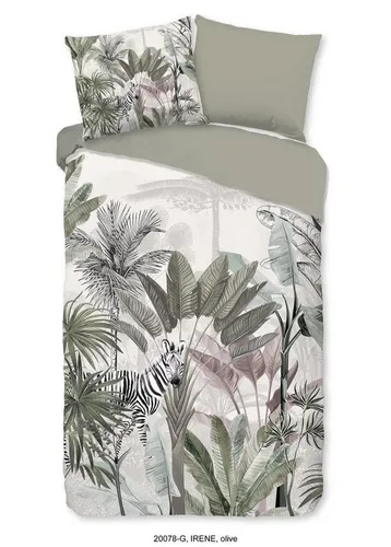 Good Morning Wendebettwäsche Irene, 2-teilig, Baumwolle, 155x220 - Bettwäsche-Set aus 100% Baumwolle (Renforcé) mit Wendeoptik, maschinenwaschbar bis 40°C und praktischen Reißverschlüssen für einfachen Bezugwechsel.