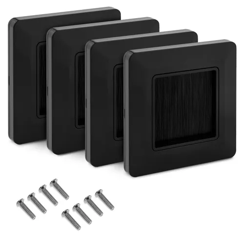 4x Blende Kabeldurchführung Unterputz Unterputzdose Deckel Bürste Kabel