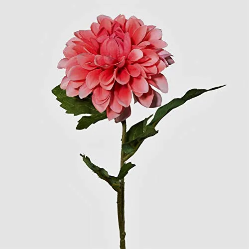 creativ home Kunstblume DAHLIE, 59 cm. Dahlientrieb mit Einer Blüte in ROSA. 2018814-10
