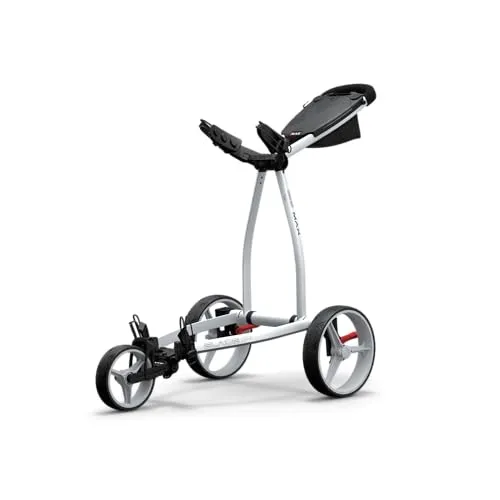 Big Max Blade IP 2.0 - Schiebetrolley für Golfer - Zieh-Golfcarts mit ultra-flachem Faltdesign, nur 12,5 cm hoch, ideal für platzsparenden Transport. Ergonomischer, höhenverstellbarer Griff für maximalen Komfort auf dem Golfplatz.