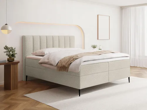 Boxspringbett Allen mit Bettkasten – 180 x 200 cm, H4 Taschenfederkern-Matratze & Topper - Praktisches Boxspringbett mit Bettkasten für optimalen Stauraum. Genießen Sie den ausgewogenen Komfort der H4 Taschenfederkern-Matratze und dem 5 cm Topper für erholsame Nächte.