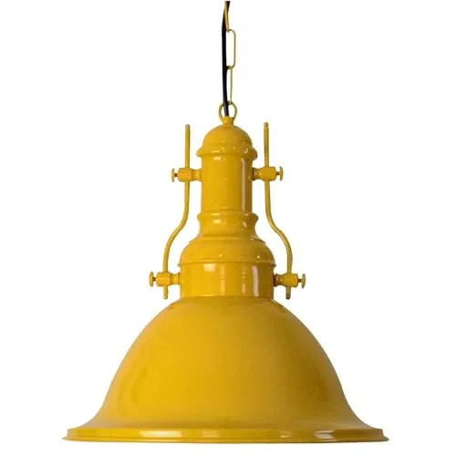 bamyum Turami Pendelleuchte Vintage Industrial Ø32 cm in gelb von Bamyum
