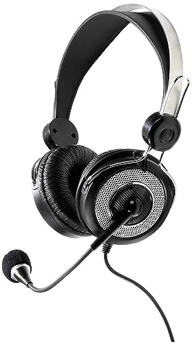 Vivanco IT-HS RET RC Retro Stereo Headset mit Fernbedienung (Full Size, Lautstärkeregler) schwarz
