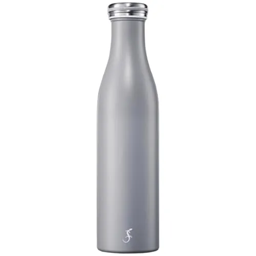 LURCH Edelstahl-Isolierflasche 0,75 l in Jura grey - Perfekt für jede Aktivität