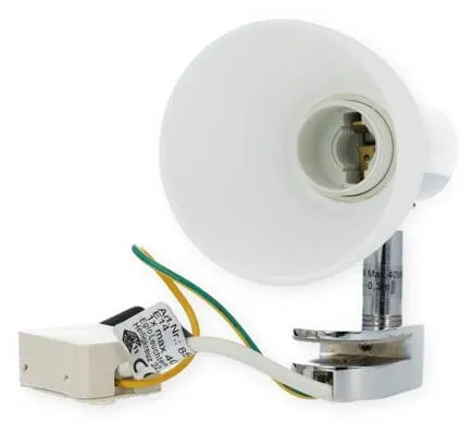 EGLOSPIEGELLEUCHTE STICKER E14 Chrom in silber von EGLO