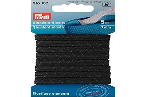 Prym 910107 Standard-Elastic 7 mm schwarz