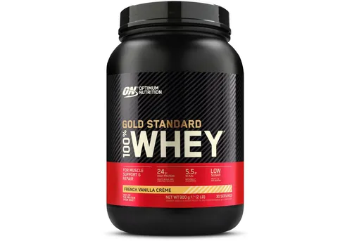 Optimum Nutrition 100% Whey Gold Standard French Vanilla Crème - Whey/Molke Protein, hochqualitatives Proteinpulver mit köstlichem French Vanilla Geschmack, ideal für Muskelaufbau und Regeneration.