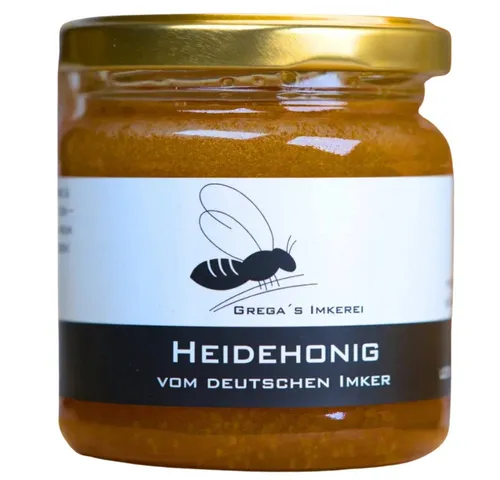 Grega´s Imkerei Honig Heidehonig aus Deutschland, 1 x 250 g, herb & malzig Heidehonig direkt vom Imker