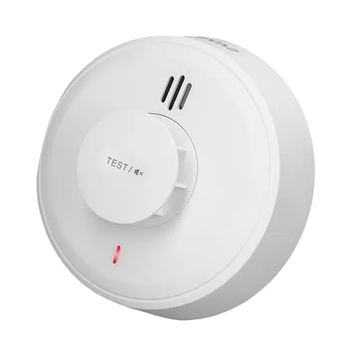 SAVS H10 Hitzemelder - Standalone Wärmemelder für Heim & Büro Brandschutz - Fortschrittlicher Temperatursensor - Integrierte Feuermelder 10 Jahre Batterie – Weiß (Standalone)
