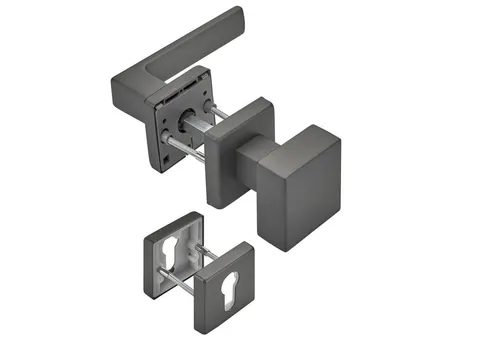 SO-TECH® Drückergarnitur CUBE anthrazit 120 x 22 mm von SO-TECH