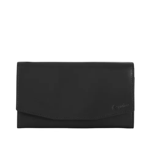 Esquire New Silk Geldbörse Leder 18 cm schwarz - Elegante Leder-Geldbörse in Schwarz, 18 cm, mit zahlreichen Fächern für optimale Organisation und stilvollem Design.