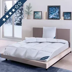 casimum Daunenbettdecke PREMIUM Polarwarm - Bettdecken für den Winter – extra warme Daunendecke, ideal für Frostbeulen und kalte Schlafzimmer, hergestellt in Deutschland mit 90% Daunen für optimalen Komfort.