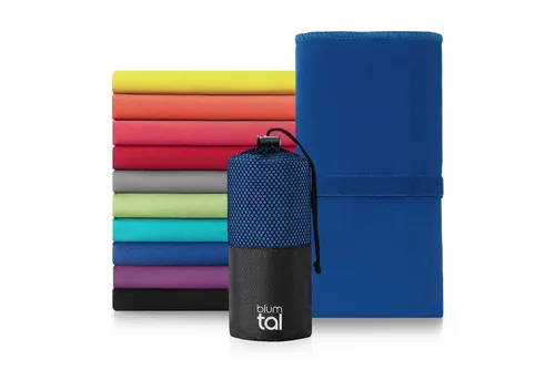 Blumtal Sporthandtuch Mikrofaser Handtuch - kompakte Mikrofaser Handtücher, Mikrofaser (inkl. Transporttasche, einzeln oder als Set verfügbar, 2-St), ultra leicht & schnelltrocknend, Reisehandtuch, Strandhandtuch