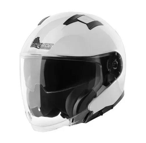 Germot GM 670 Motorrad Jethelm mit Visier L - Sonnenblende in Weiß - Motorradhelm für alle Jahreszeiten mit kratzfestem Visier und optimaler Belüftung. Inklusive Aufbewahrungstasche. Ideal für ATV, Onroad und Schneemobil.