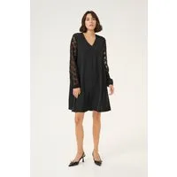 Kleid A-Shape Schwarz - Elegantes A-Shape Kleid in Über-Knie-Länge mit langen Ärmeln. Ideal für besondere Anlässe, pflegeleicht und vielseitig kombinierbar.