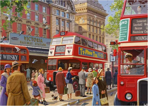 Jumbo Spiele Puzzle Victoria Station 1000 Teile - Premium Qualität - Standard-Puzzle mit 1000 einzigartigen, passgenauen Teilen für ein fesselndes Erlebnis. Hergestellt in Europa aus umweltfreundlichem Material für kreative Stunden.