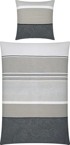 Erwin Müller Bettwäsche Winter-Jersey grau, 135x200 cm von Erwin Müller