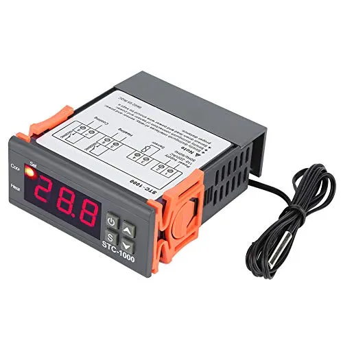 Elprico Temperaturregler STC-1000 110-220V Digitaler Temperaturregler Temperatursensor Elektrische Thermostatsteuerung für Aquarium, Terrarien, Zoo, Paludarium, Hühnerbrüter