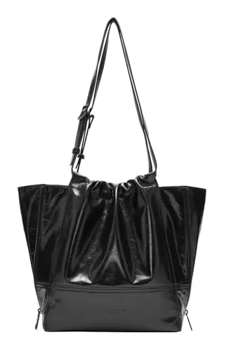 Liebeskind Lou 2 Paper Touch M Shopper schwarz - Damen-Shopper aus hochwertigem Leder, stilvolles Design mit praktischem Platzangebot für den Alltag.