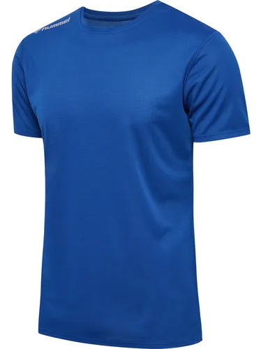 hummel Lauf-Shirt hmlRUN Jersey (atmungsaktiv, optimale Bewegungsfreiheit) blau Herren, Größe: S