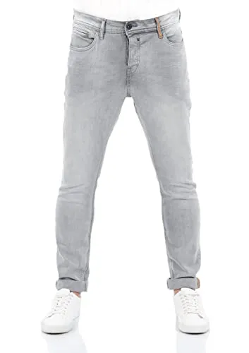 riverso Herren Stretch Tapered Fit Jeans RIVToni in Grey Denim - Modische Tapered Fit Jeans für Herren, komfortabel dank Stretchanteil und hochwertigem Baumwoll-Mischgewebe. Ideal für Alltag und Freizeit.