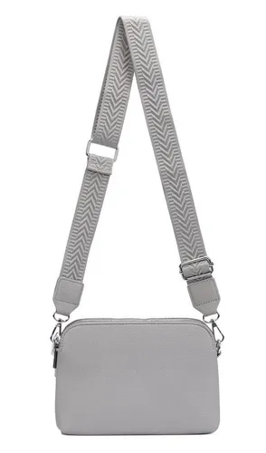 ITALYSHOP24 Schultertasche Damen Tasche Bodybag Umhängetasche Crossbody Brusttasche Handtasche, Crossover Muster Taschengurt Smartphone Geldtasche Abend Handy Clutch