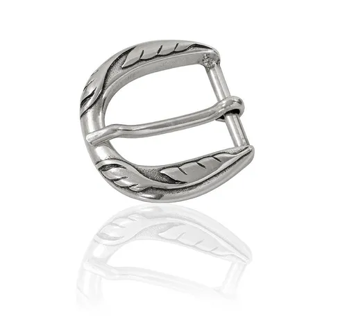 FREDERIC HERMANO Gürtelschnalle 30mm Metall Silber - Buckle Mainau - 323107520020 Metall geschwärzt Austausch Wechsel Schnalle für Wechselgürtel