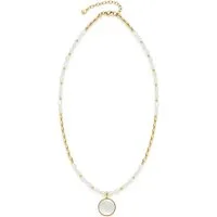 LEONARDO Kette mit Anhänger 024686 - Elegante Halskette in Gelb - Ketten aus hochwertigem Edelstahl, 45 cm lang, ideal für jeden Anlass und ein echter Blickfang.