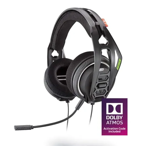 Plantronics Nacon Rig 400HX Atmos, Gaming-Headset, 3,5-mm-Klinke, für Xbox One, Xbox Series X und PC, schwarz