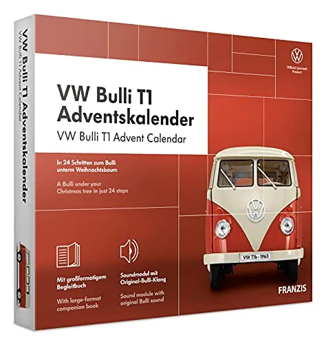 FRANZIS VW Bulli T1 Adventskalender 2020 | In 24 Schritten zum Bulli unterm Weihnachtsbaum | Das Kultauto im Maßstab 1:43| Ab 14 Jahren