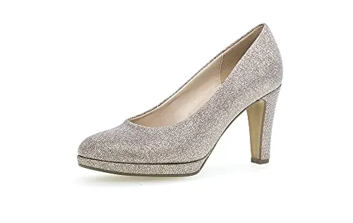 Gabor Pumps rosa 35,5 EU (3 UK) – Elegante Damenpumps - Stylische Pumps in zartem Rosa mit 8 cm Absatzhöhe. Ideal für besondere Anlässe, aus hochwertigem Synthetik und mit echtem Leder-Innenfutter für besten Tragekomfort.
