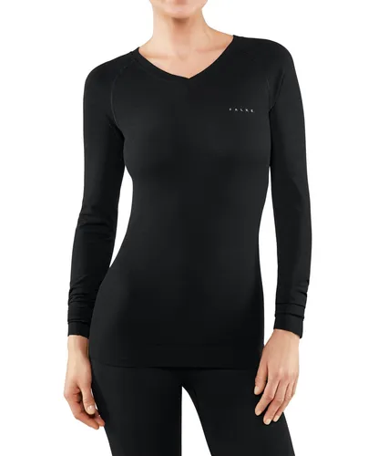 Falke Damen Langarmshirt Wool-tech Light black (3000) M - Sportunterwäsche für Damen, thermoregulierende Merinowollmischung für angenehmen Tragekomfort bei wechselnden Temperaturen und maximale Bewegungsfreiheit.
