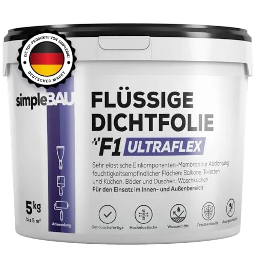 simpleBAU Flüssigfolie Dichtfolie F1 Ultraflex 5 KG