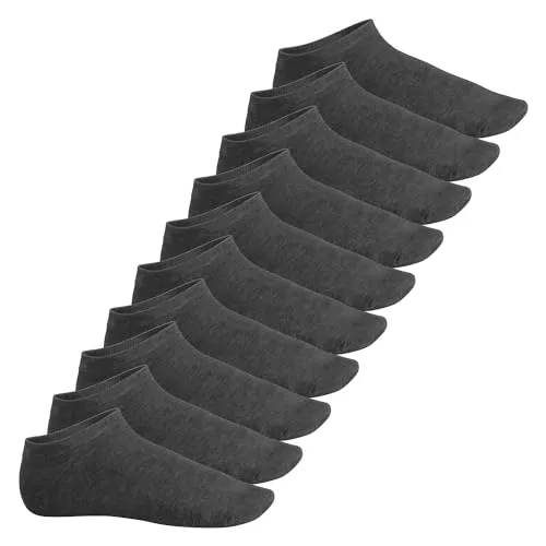 Footstar EVERYDAY! 10 Paar Damen & Herren Sneaker Socken - Anthrazit 35-38