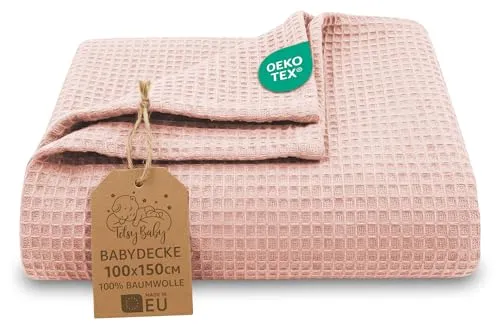 Totsy Babydecke Waffelstruktur rosa 100x150 cm