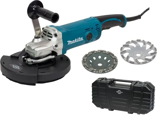 Makita Winkelschleifer 180mm - Betonschleifer, Estrichfräse, Putzfräse - Schleifmaschinen mit 2000 W Leistung, ideal für professionelle Anwendungen. Kompakt und leistungsstark, perfekt für präzises Schleifen und Fräsen.