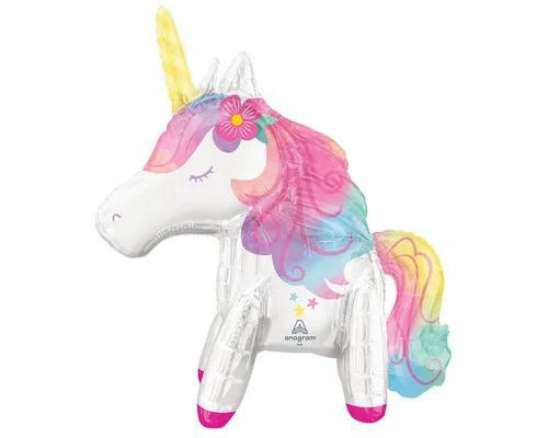 Amscan Papierdekoration Folienballon Einhorn - 55 x 63 cm.