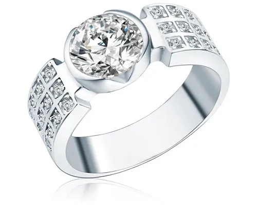 Rafaela Donata Silberring Damen-Ring aus 925 Sterling Silber - Eleganter Bandring aus 925 Sterling Silber mit funkelndem Zirkonia in Herz-Optik, perfekt für jeden Anlass.